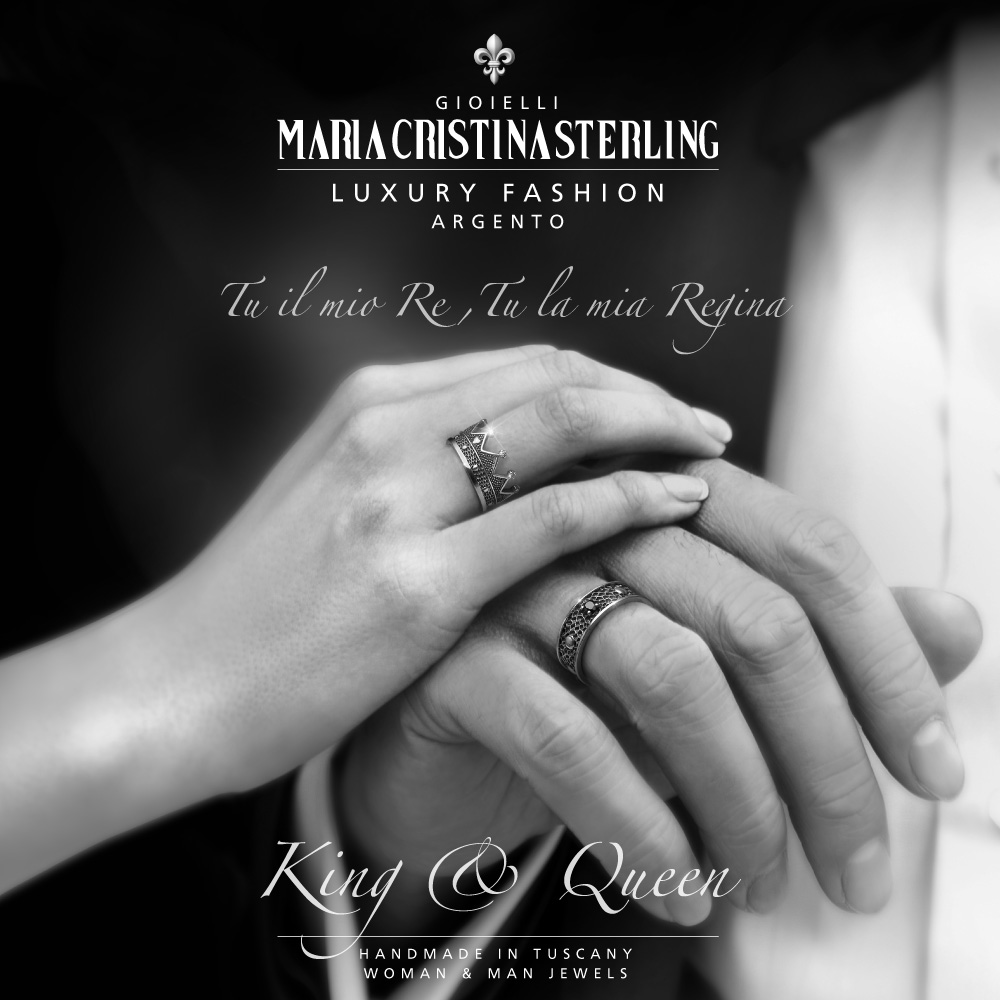 ANELLO QUEEN DONNA ARGENTO COLLEZIONE KING E QUEEN - immagine 3