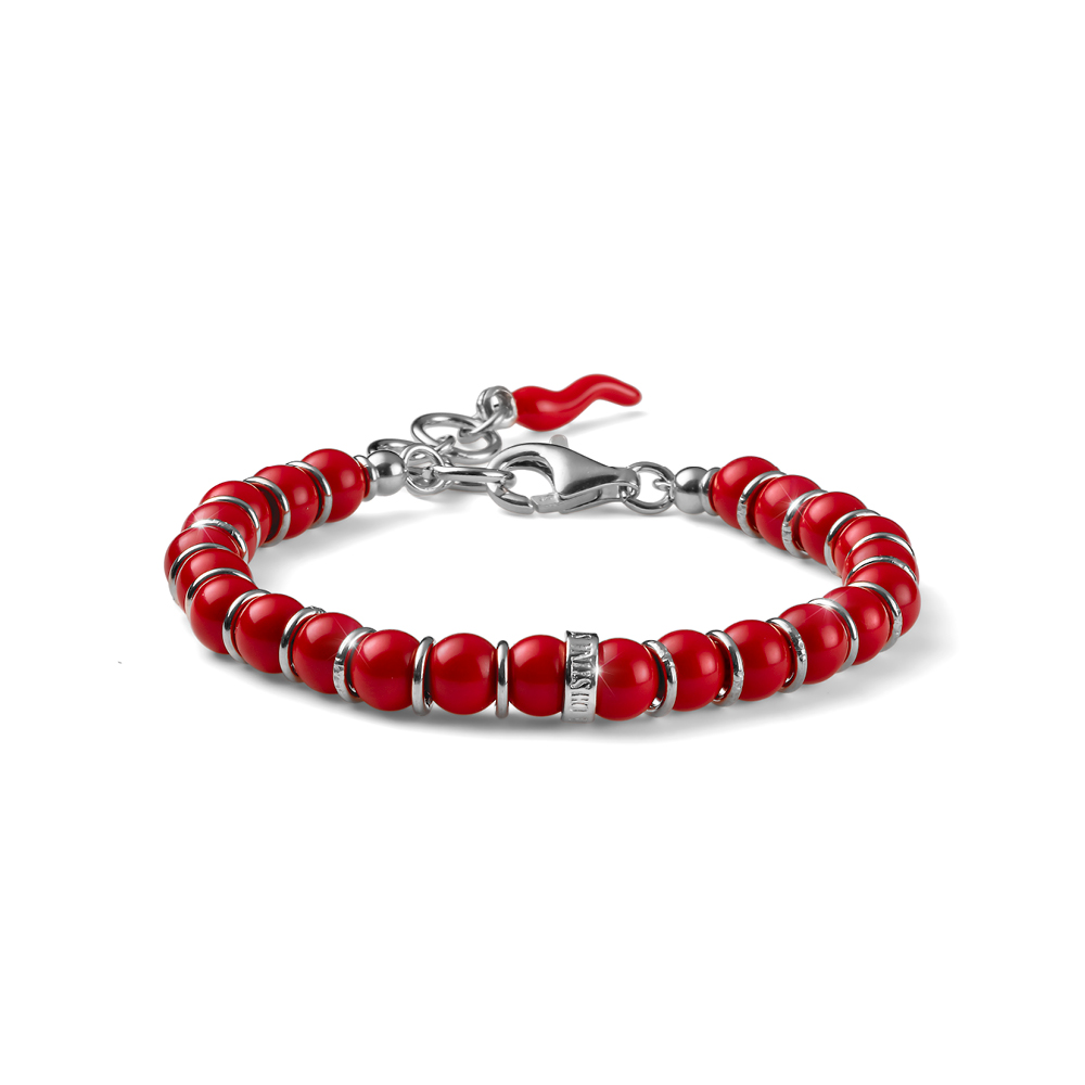 BRACCIALE DONNA ENCANTO CORALLO ROSSO E ARGENTO €89.00